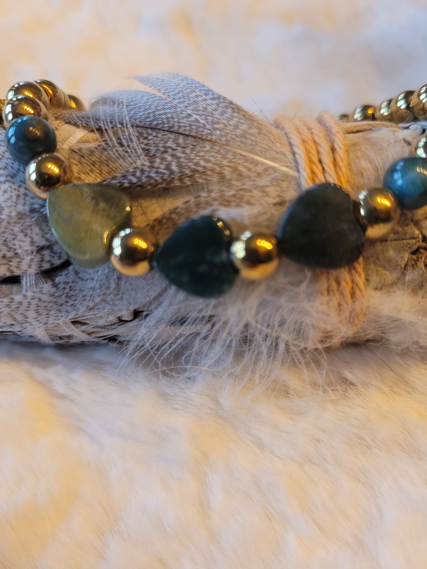 Armband met Jaspis Chalcedoon & Hematiet