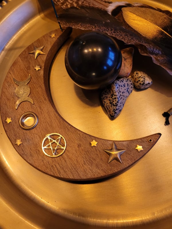 Wierookhouder "Wassende maan"