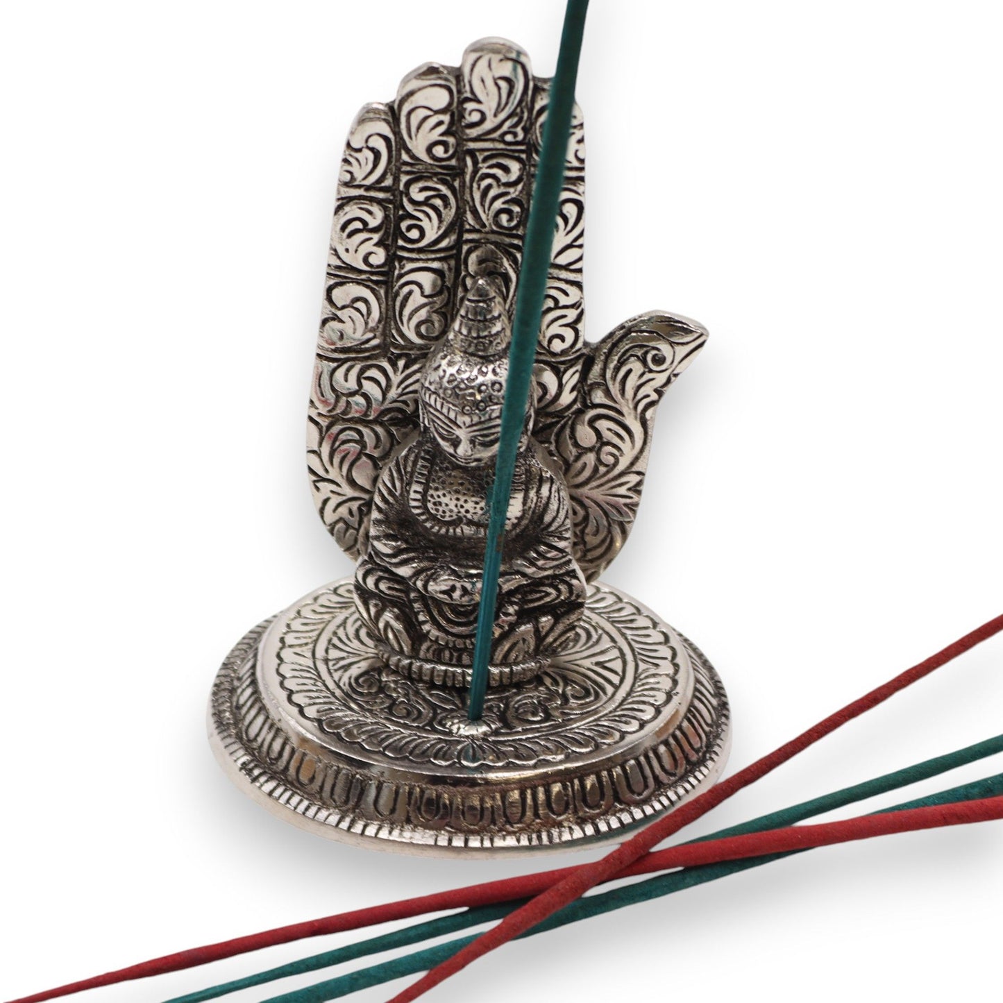 Gouden Aluminium 7 Chakra Yoga Wierookhouder 12x12cm