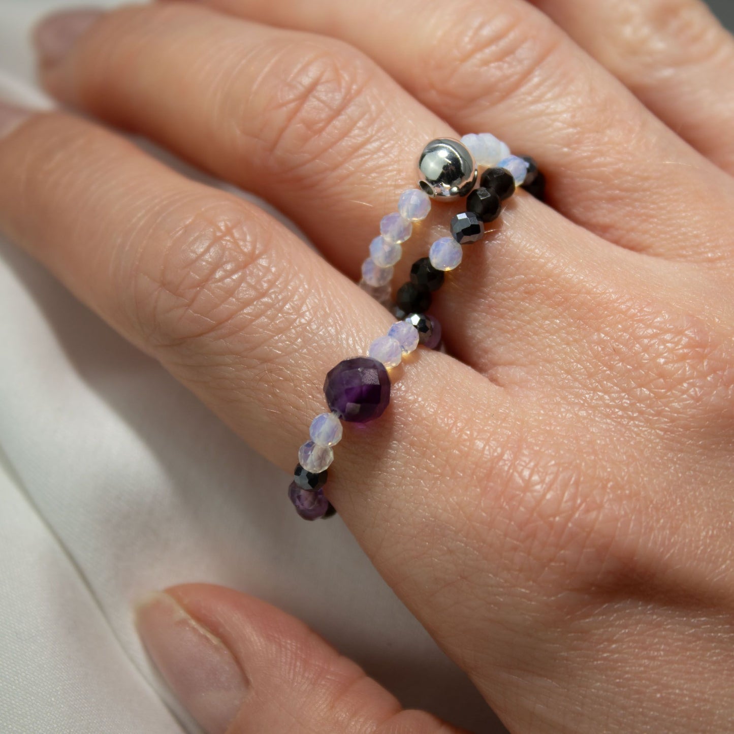 Nymph Spirit Edelstenen Ringset - Volle Maan