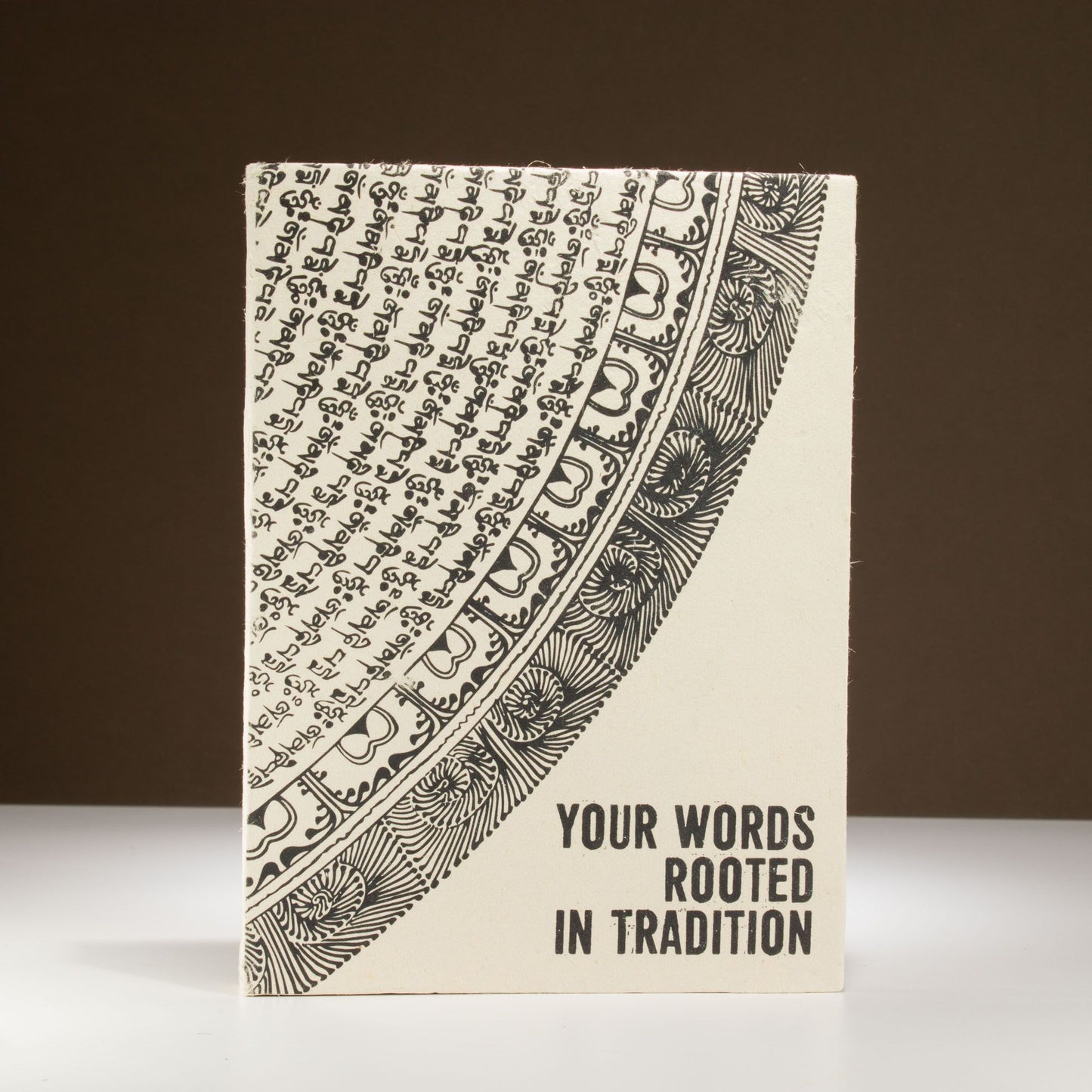 Lokta Inspiratie Notitieboek Groot (21x15cm) – 45 pagina's – Your Words – incl. boekenlegger
