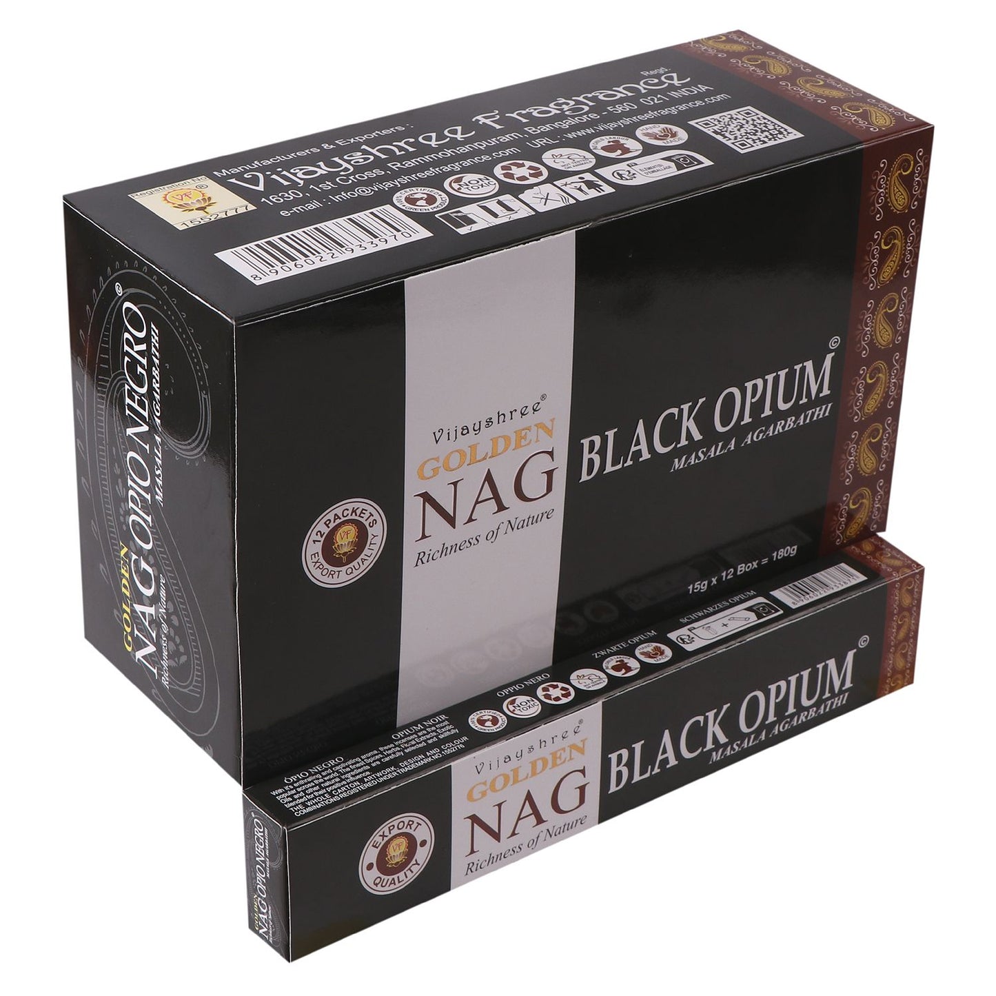 Golden Nag Wierookstokjes – Black Opium (15g)