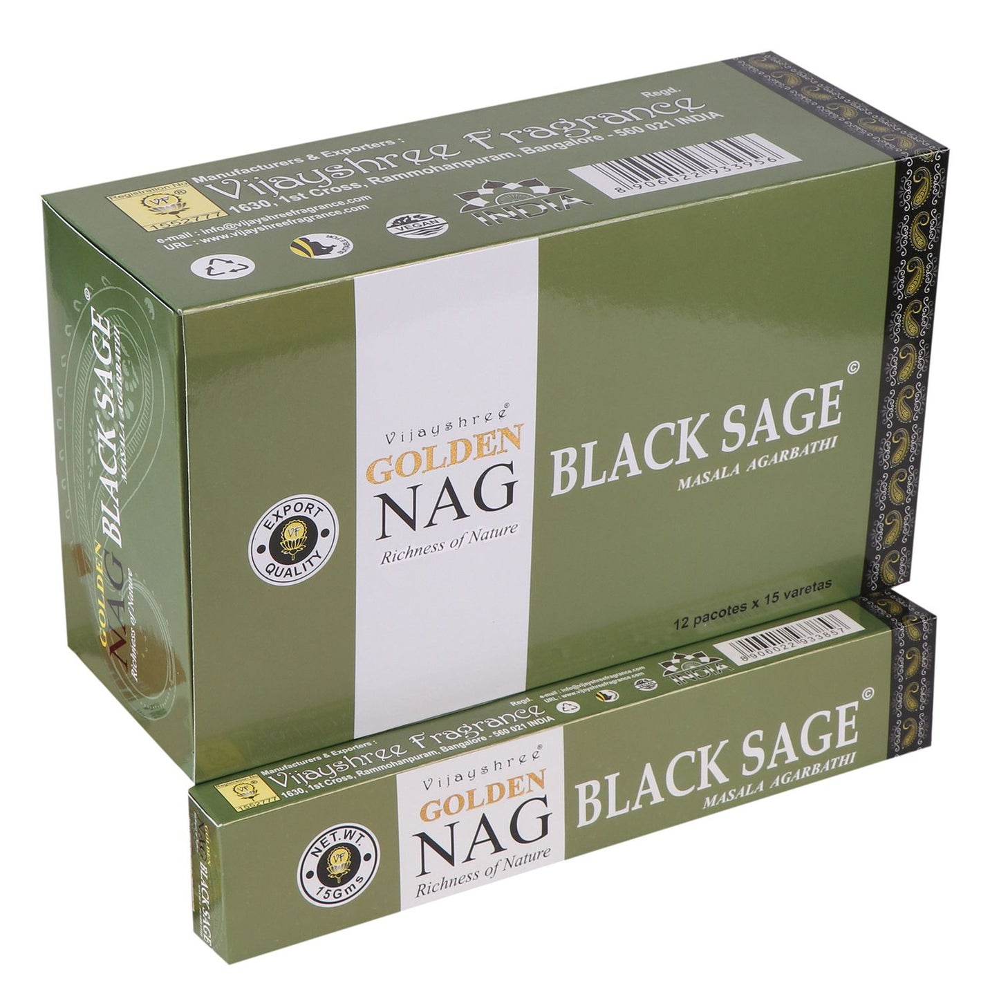Golden Nag Wierookstokjes – Zwarte Salie (15g)