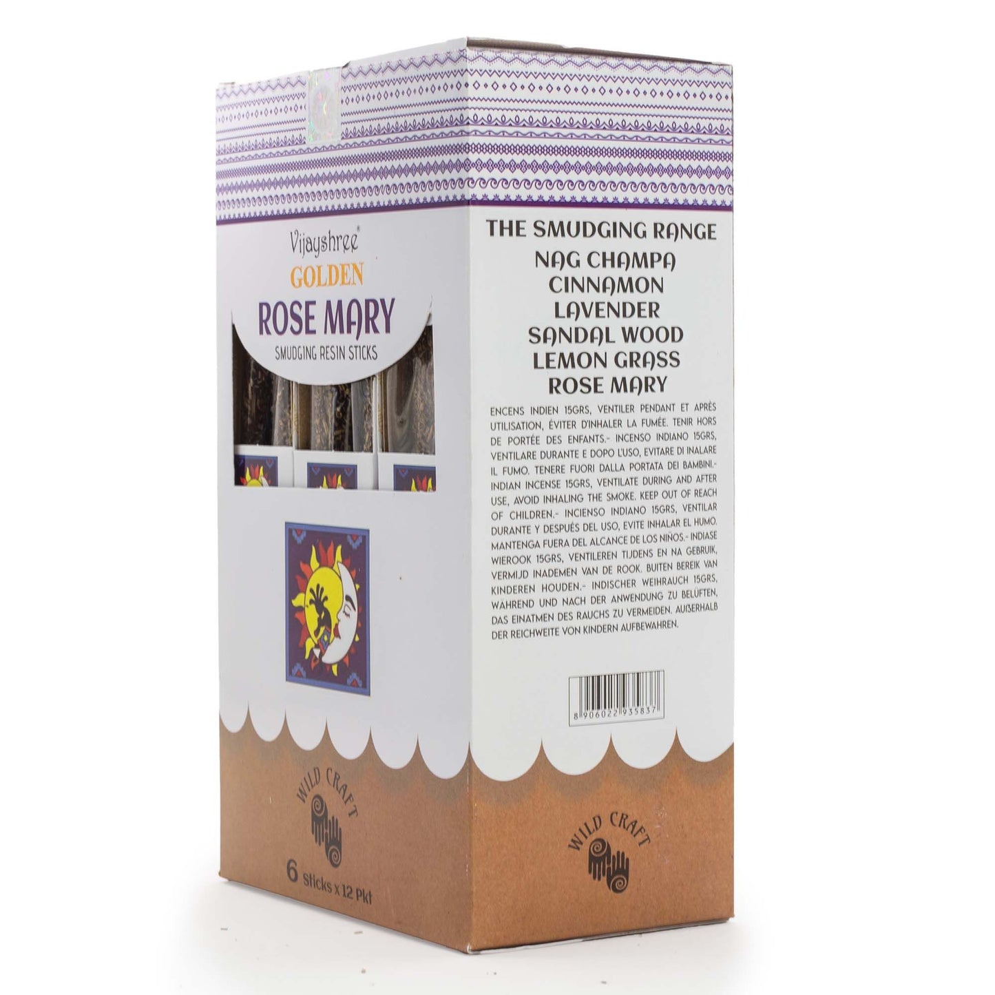 Golden Rozemarijn Smudging Harsstaafjes – 30g (6 stuks)