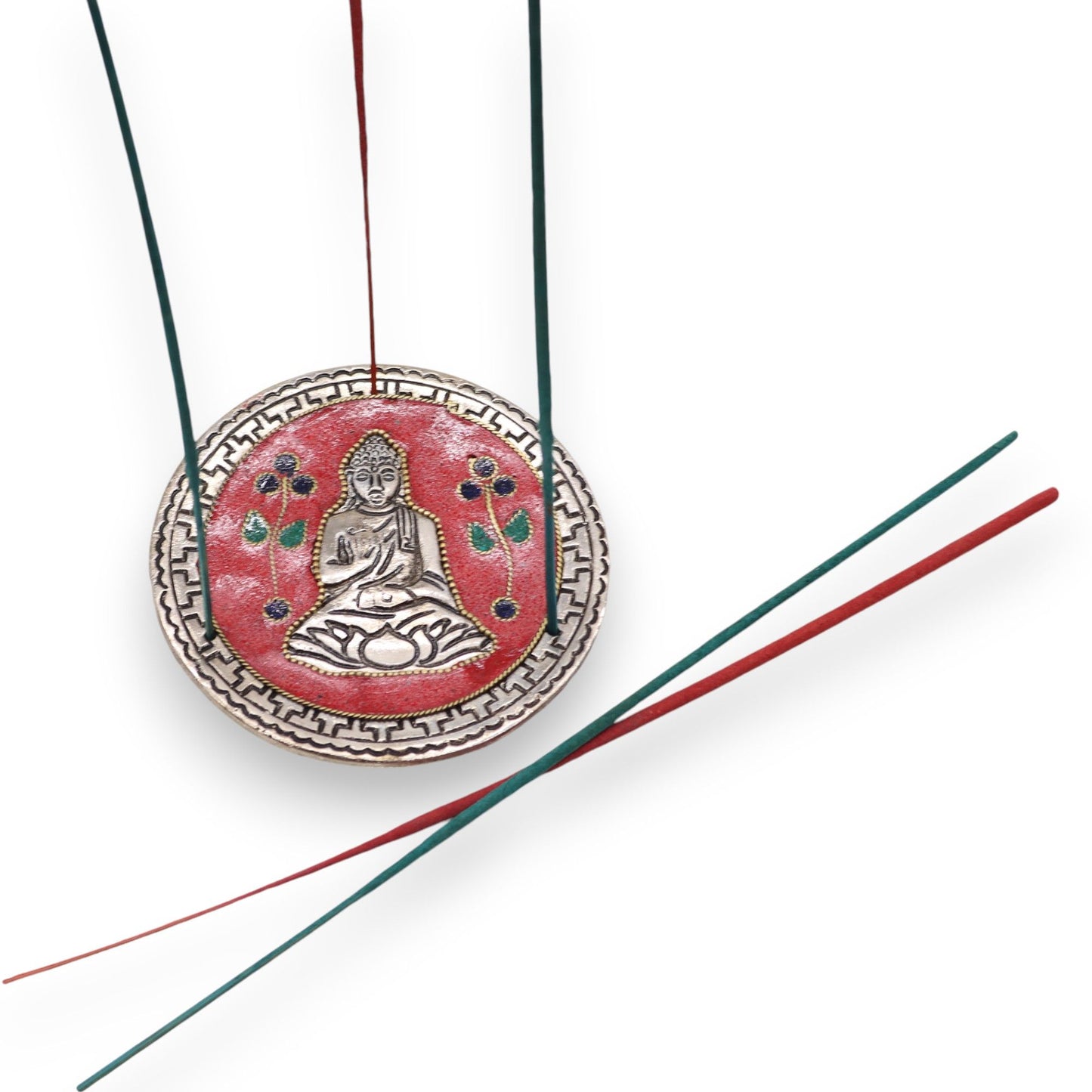 Boeddha Rood Decoratieve Wierookhouder 10cm