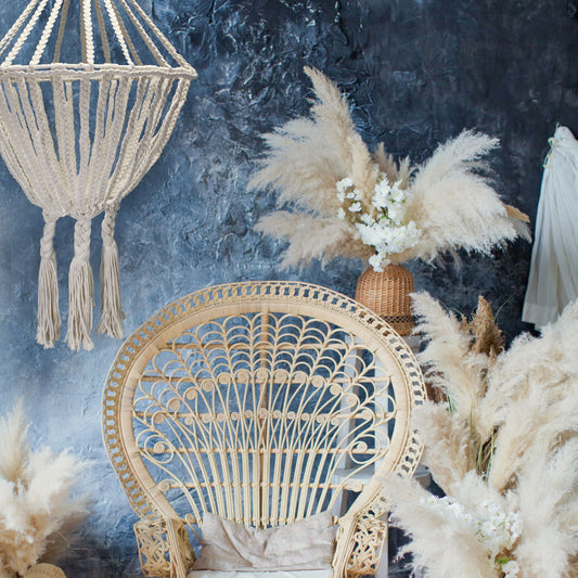 Macramé Grote Druppel Kroonluchter – Naturel