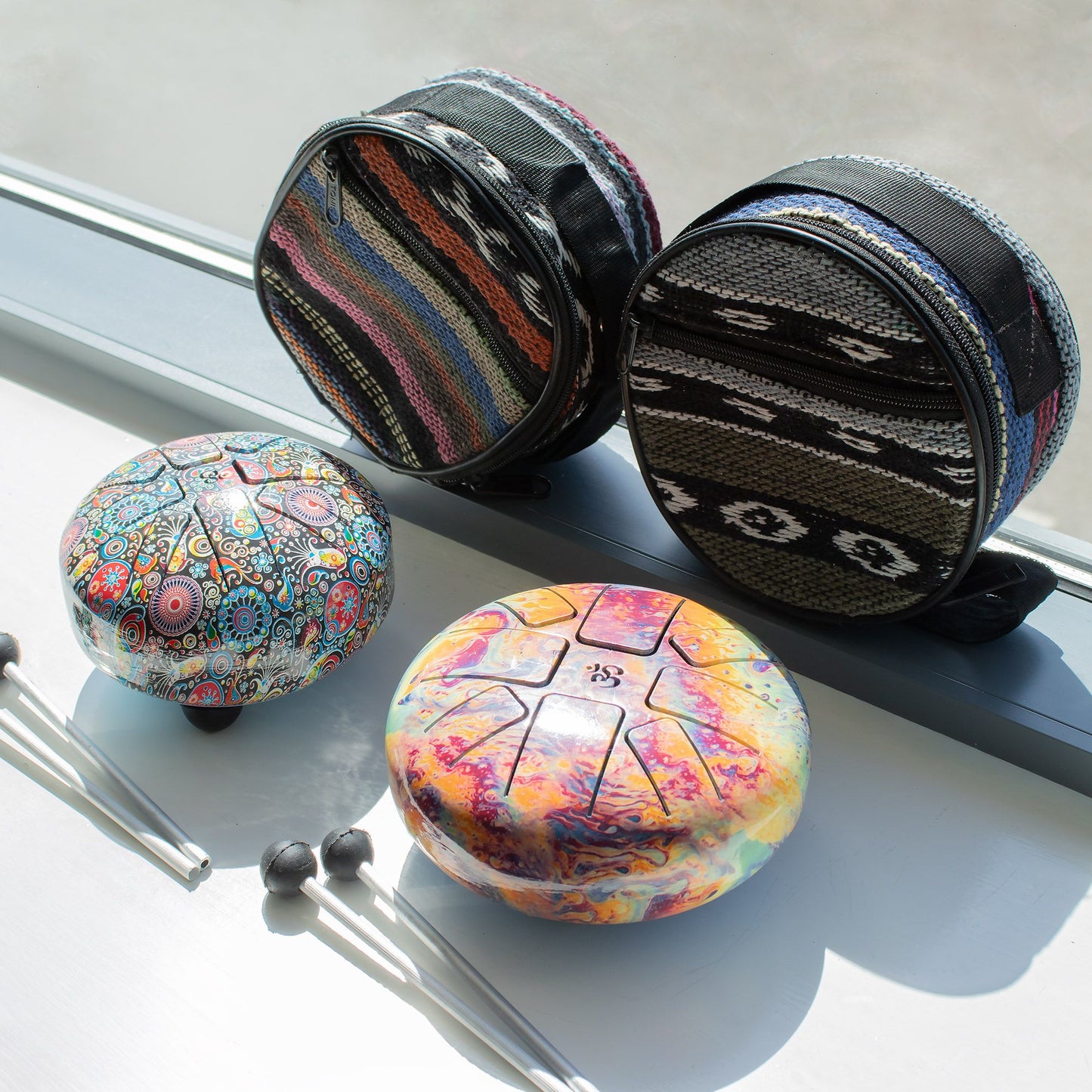 Kleine Hapi Drum Psychedelisch – 13x9 cm