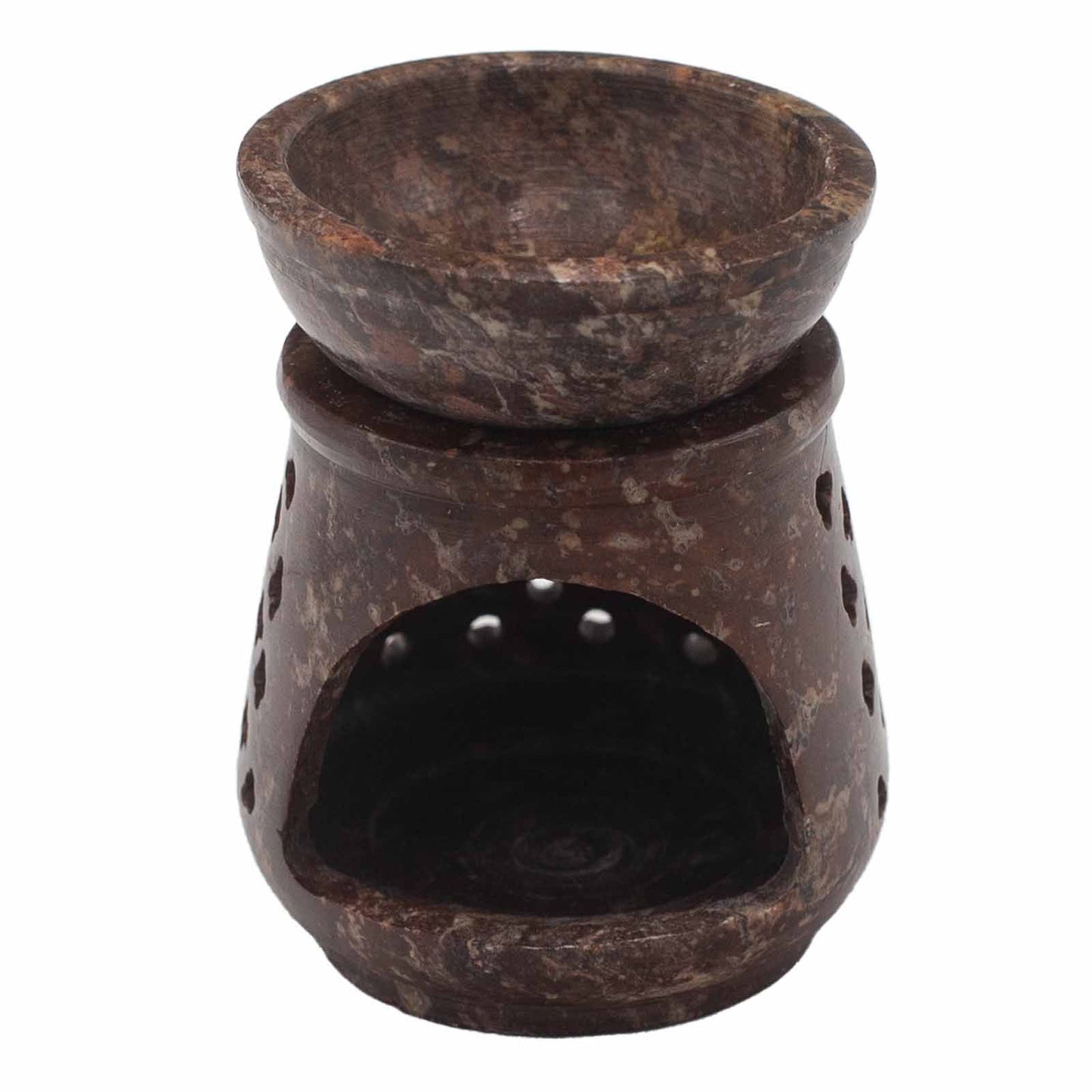 Kleine Soapstone Oliebrander 8cm - Klassiek