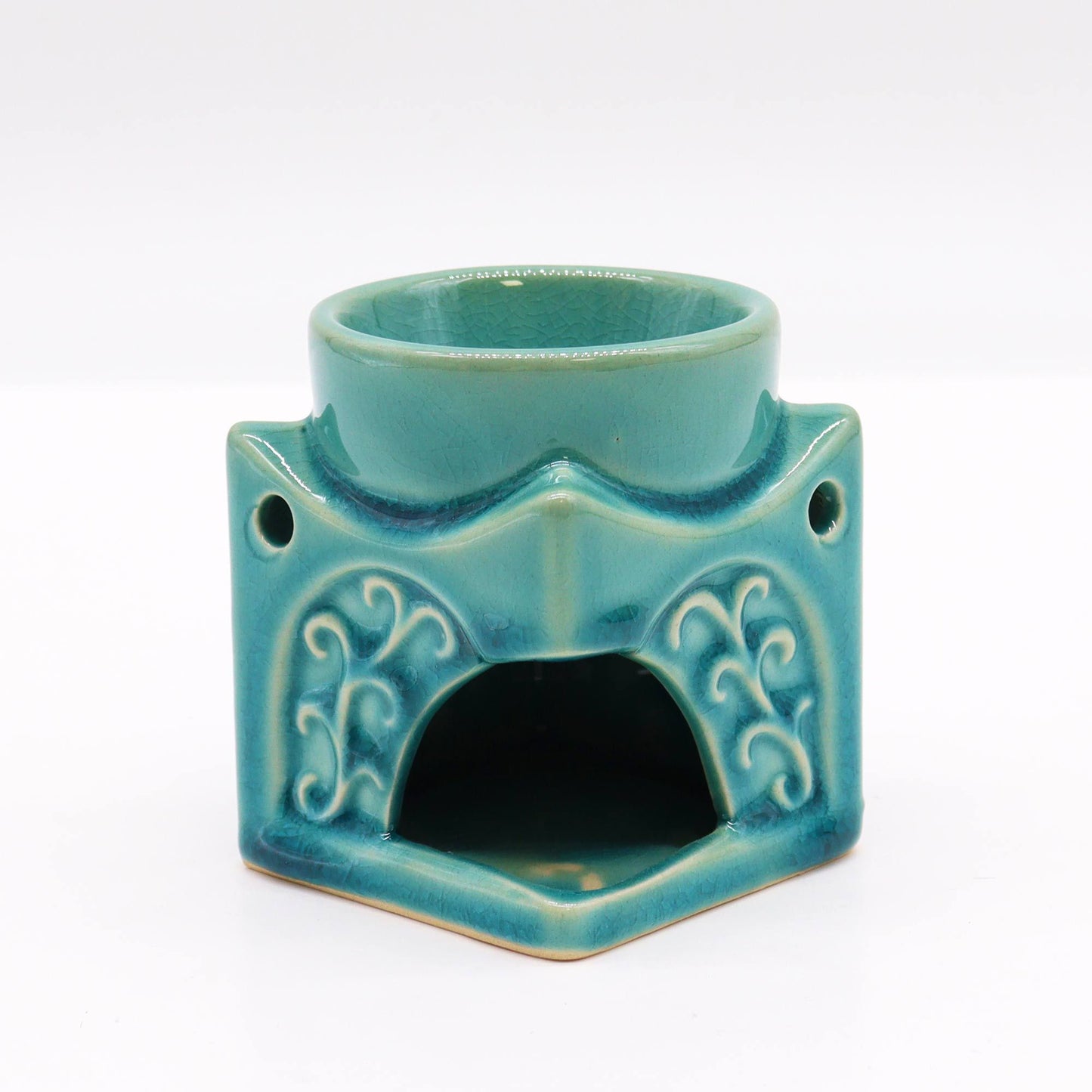 Vierkante Buddha Brander - Zacht Turquoise