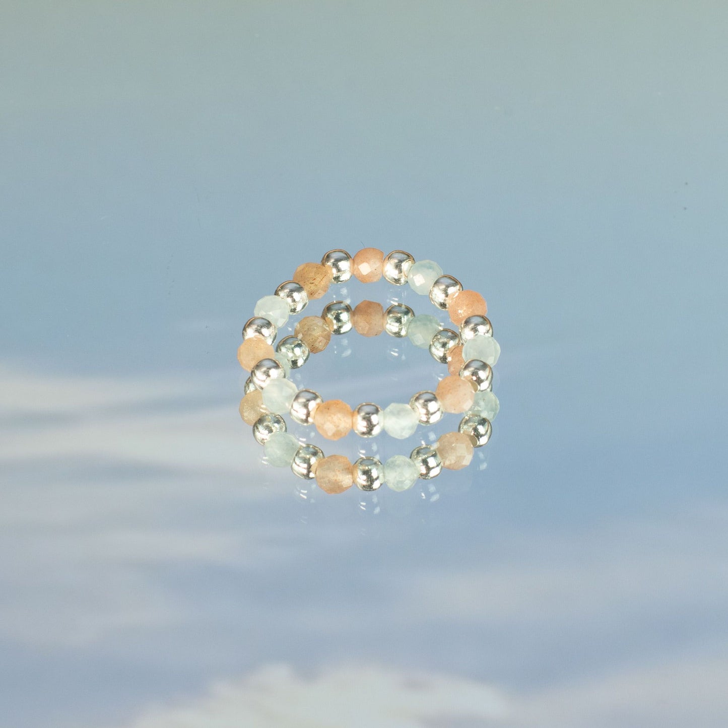 Nymph Spirit Edelstenen Ringset - Zee Zonsondergang