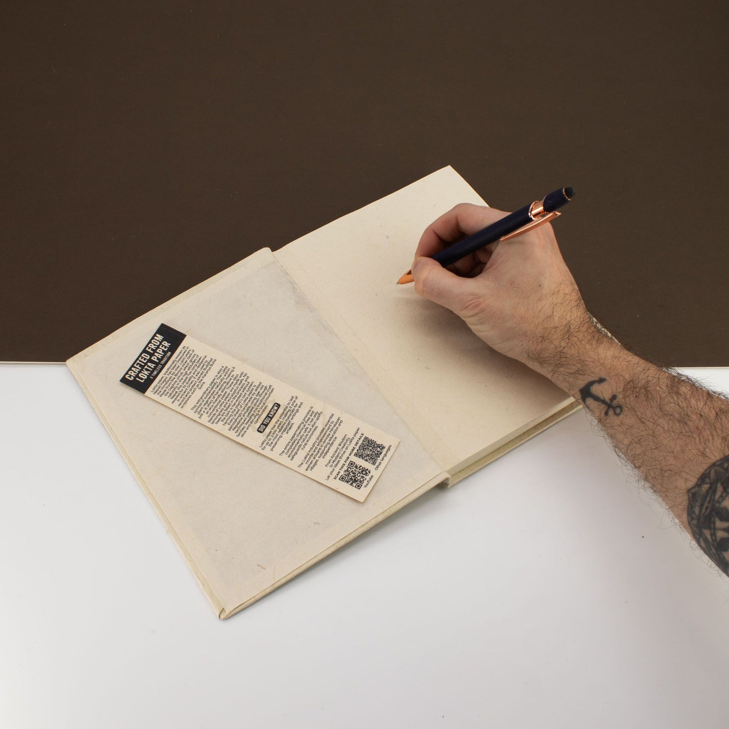 Lokta Inspiratie Notitieboek Groot (21x15cm) – 45 pagina’s – Write it Down – incl. boekenlegger