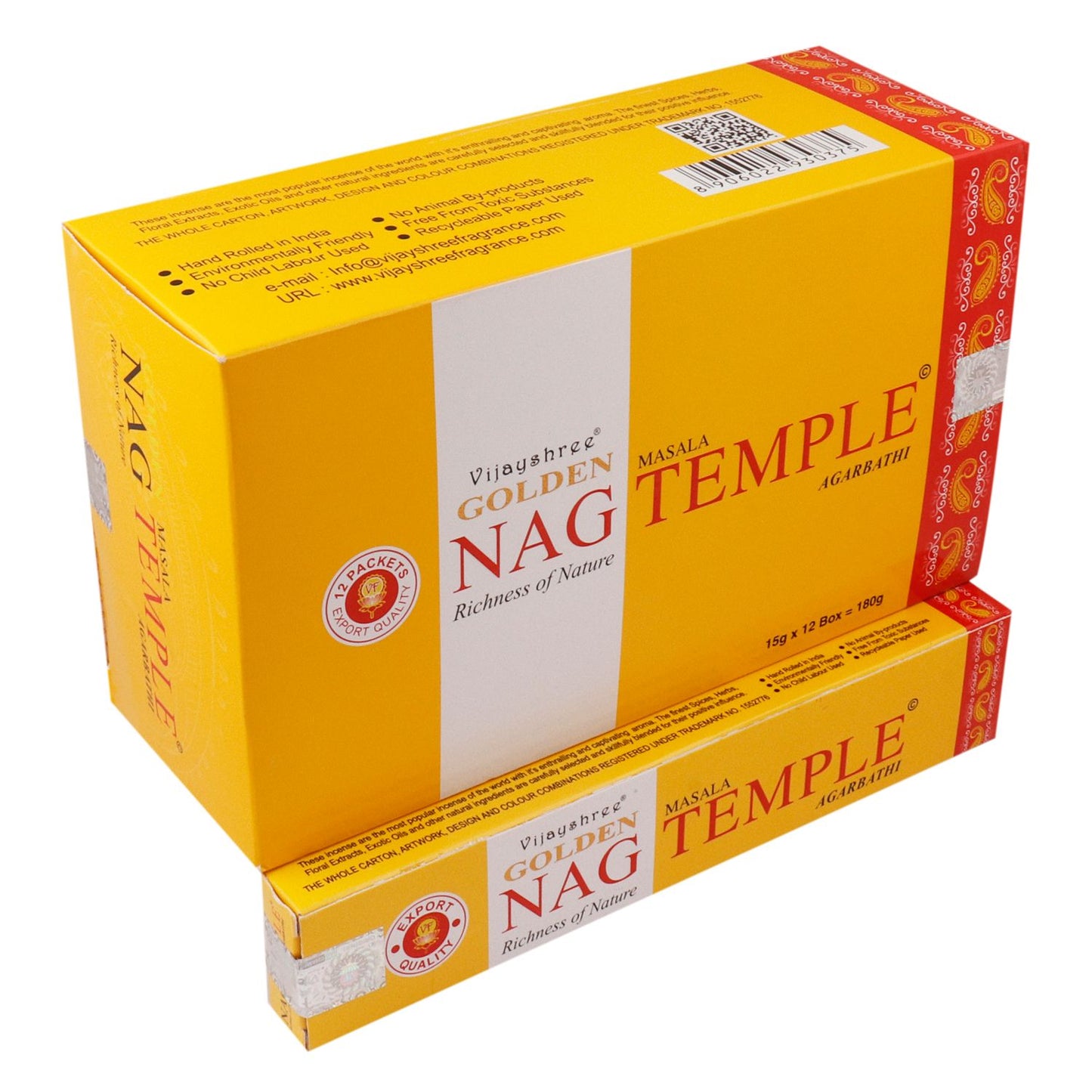 Golden Nag Wierookstokjes – Temple (15g)