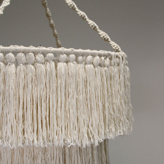 Macramé Zachte Kroonluchter – Naturel