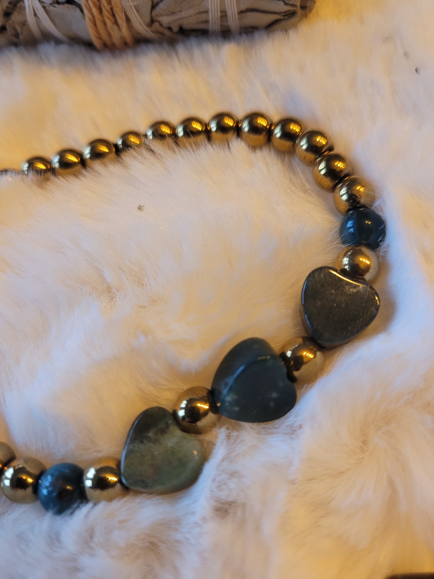 Armband met Jaspis Chalcedoon & Hematiet