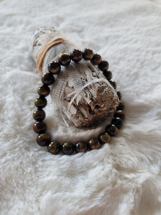 Armbandje Calciet "Burgundy Red"