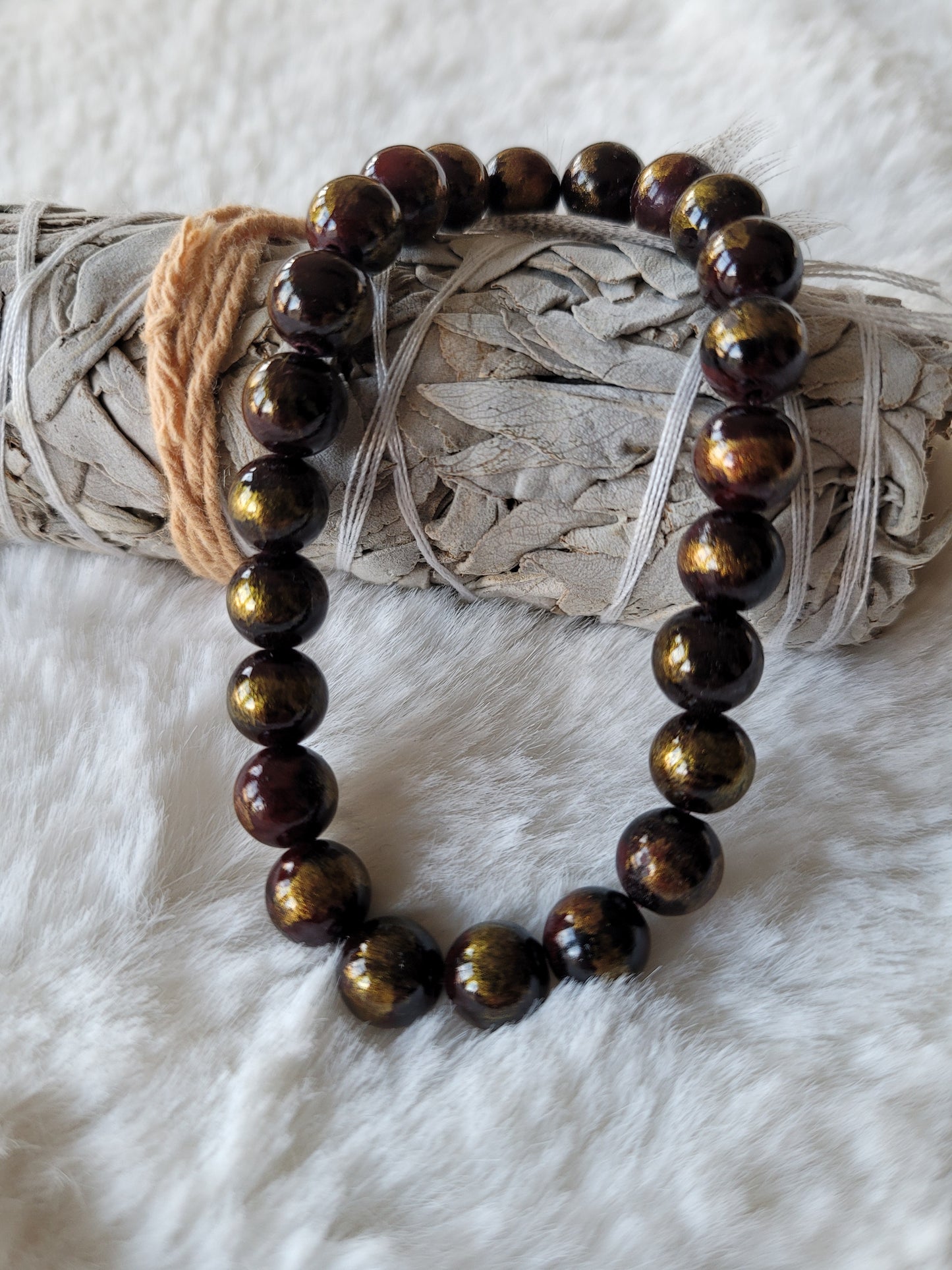 Armbandje Calciet "Burgundy Red"