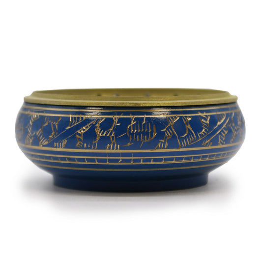 Chakra Houtskool Wierookpot - Derde Oogchakra (Indigo)