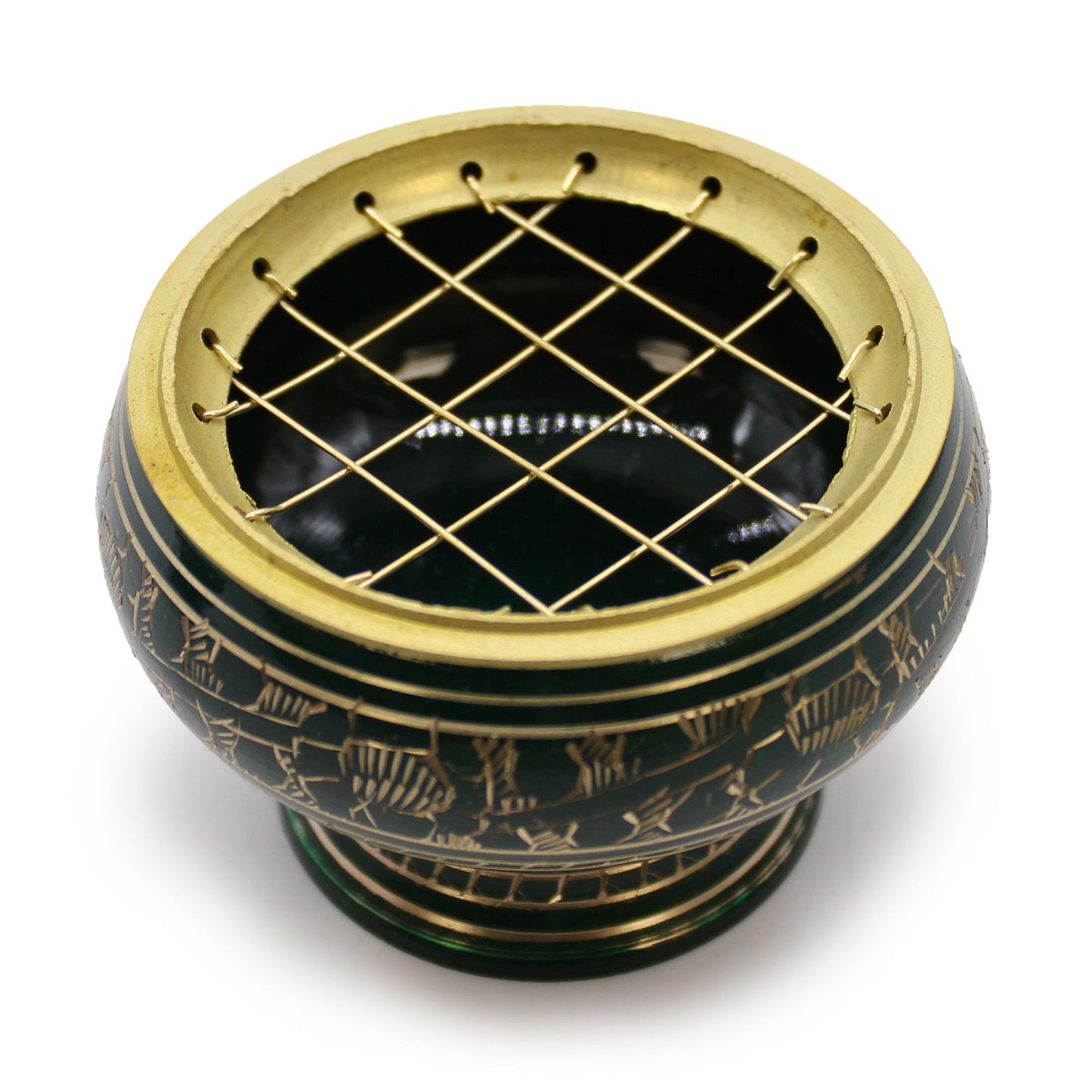 Hoge Chakra Houtskool Wierookpot - Hartchakra (Groen)
