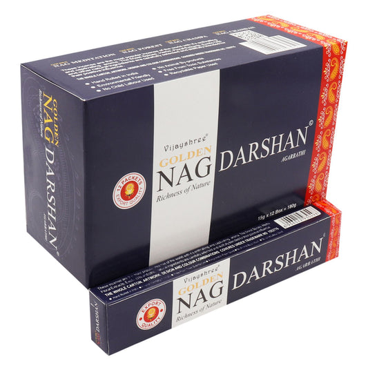Golden Nag Wierookstokjes – Darshan (15g)