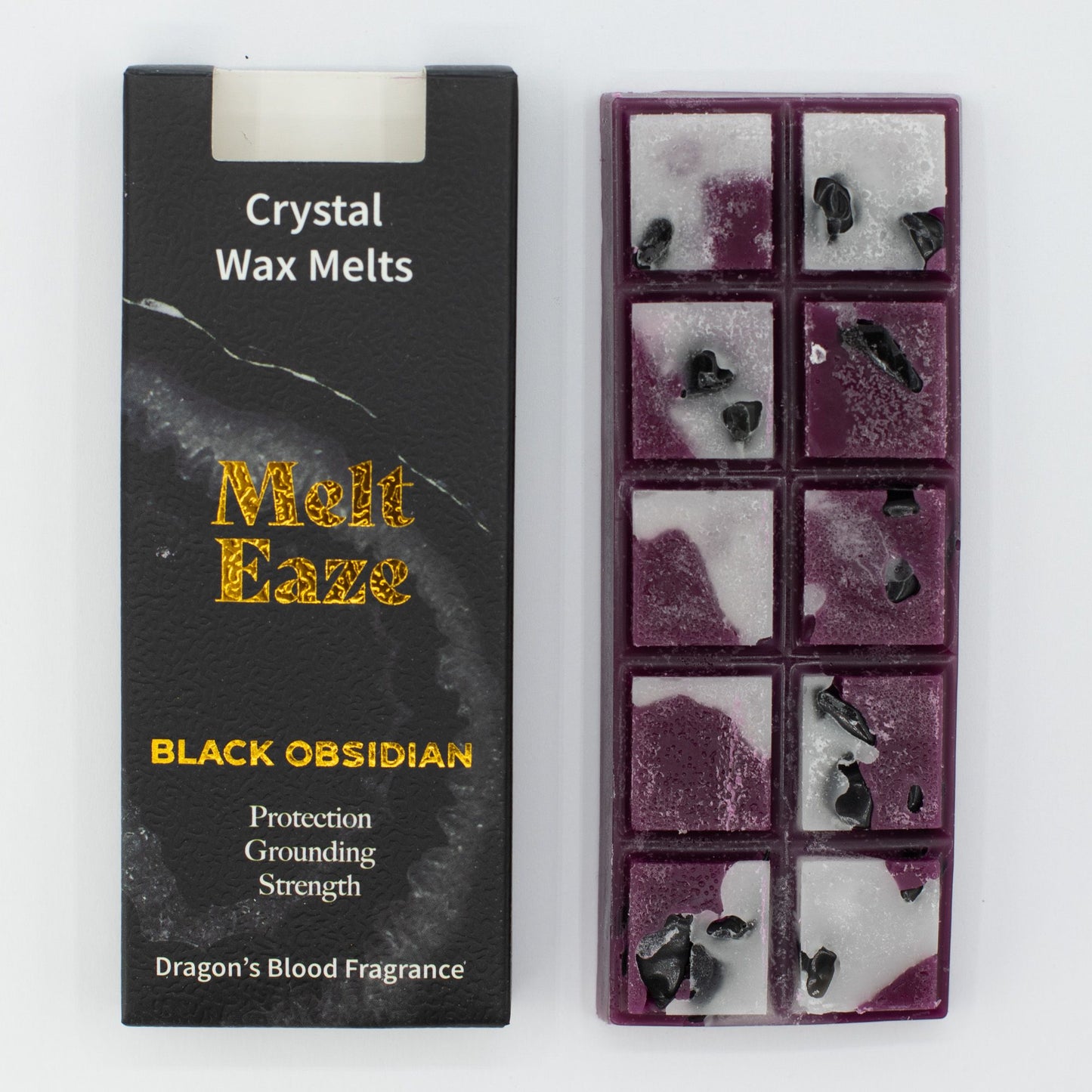 MeltEaze Obsidian Shield Wax Melts – Krachtige Huisgeur met Zwarte Obsidiaan | Soul Studio M