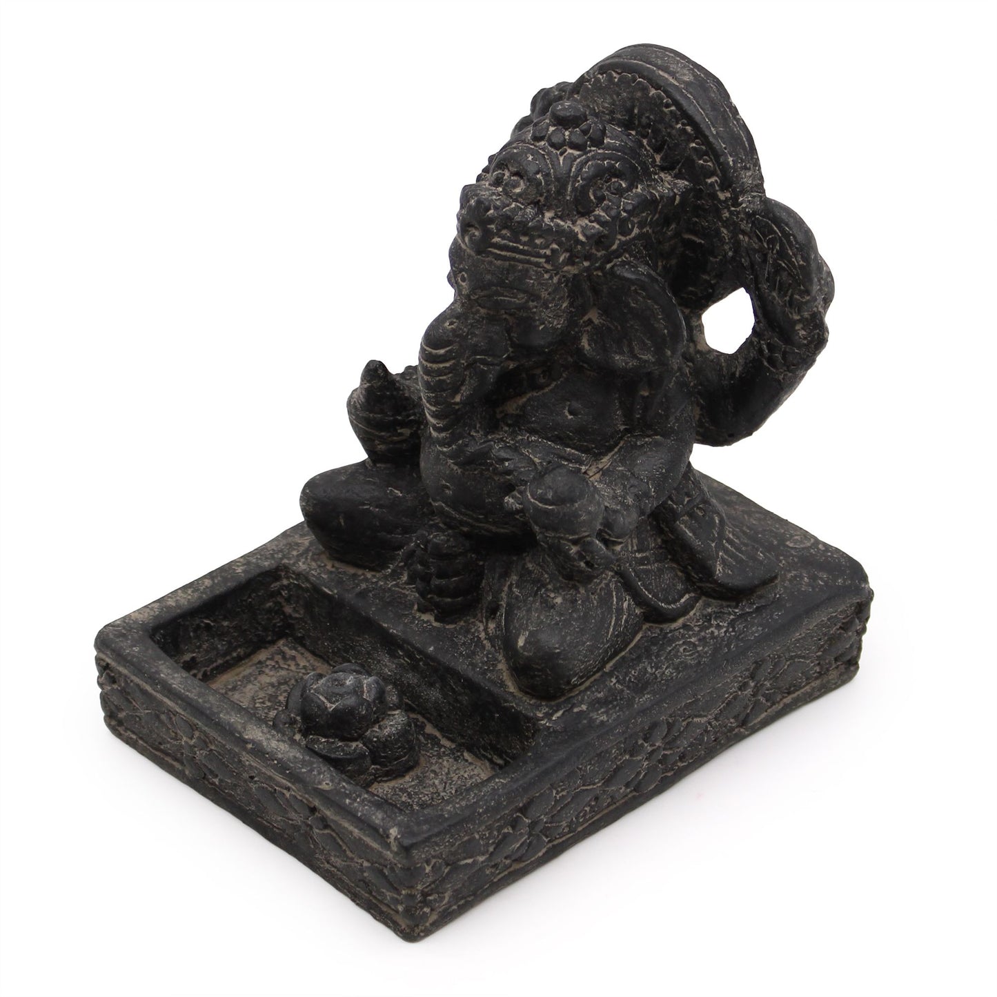 Ganesha Fengshui Wierookhouder – Antiek Zwart