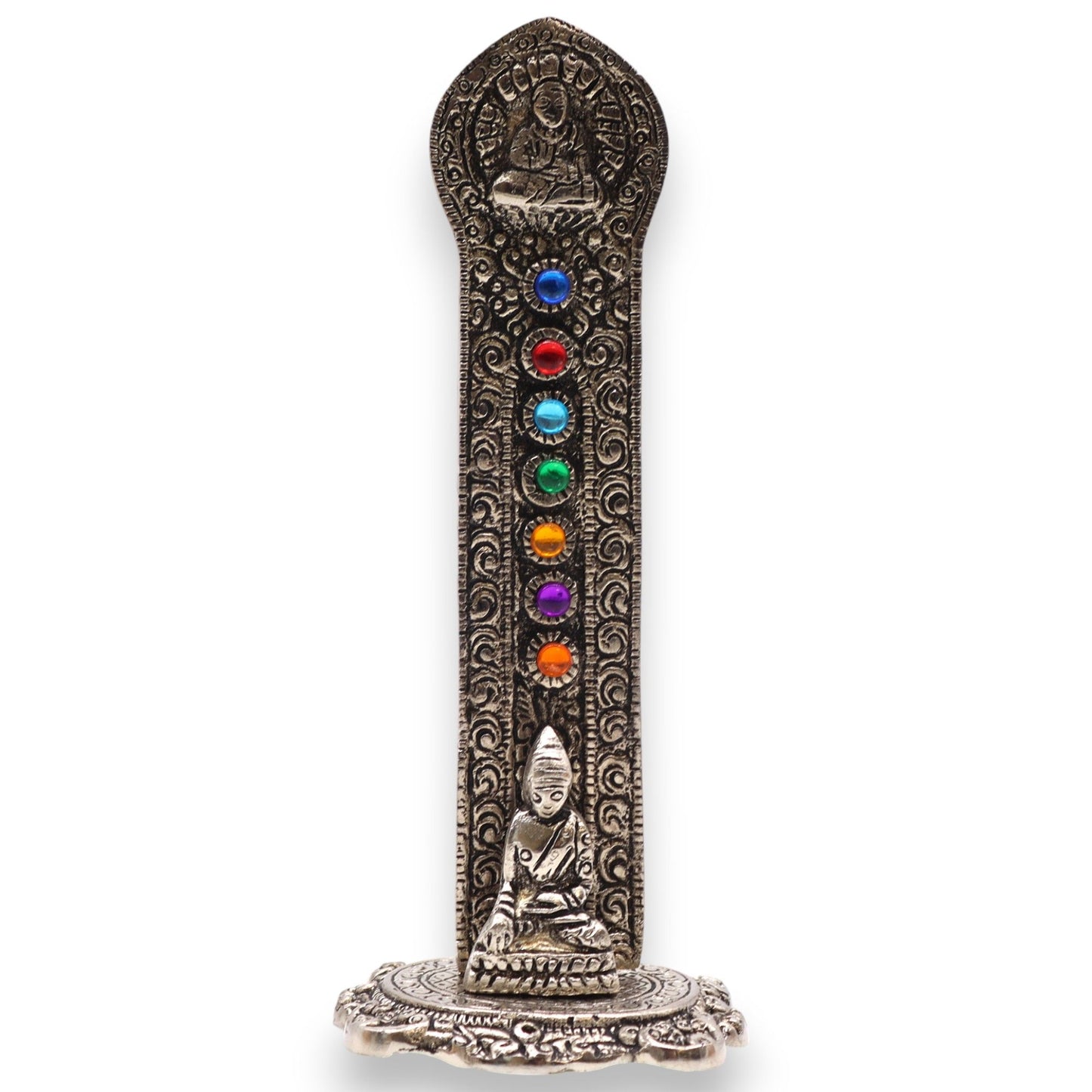 7 Chakra Toren Boeddha Wierookhouder 16x6x7cm