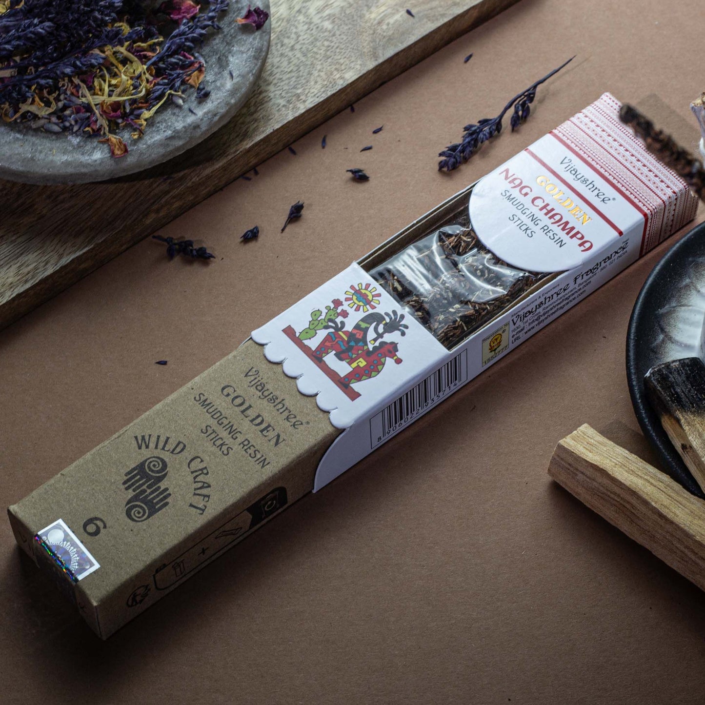 Golden Nag Champa Smudging Harsstaafjes – 30g (6 stuks)