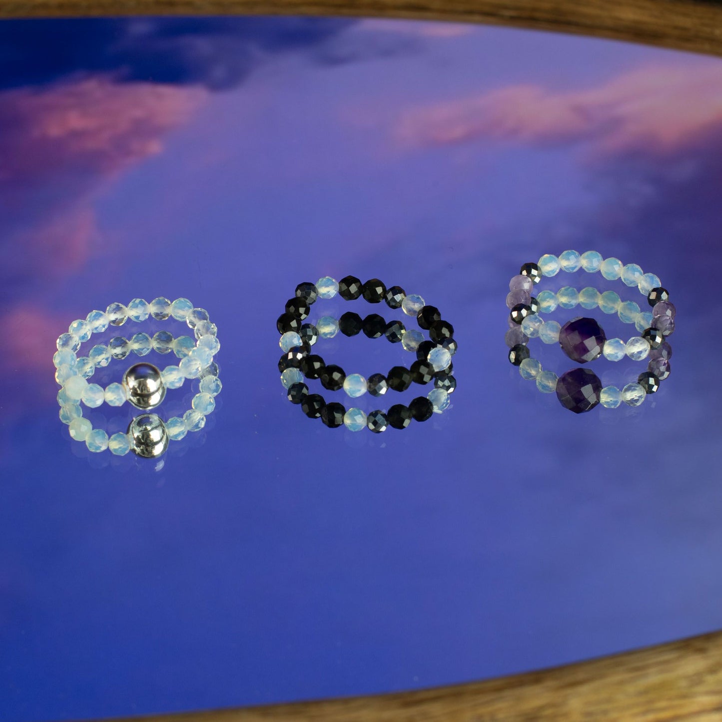Nymph Spirit Edelstenen Ringset - Volle Maan