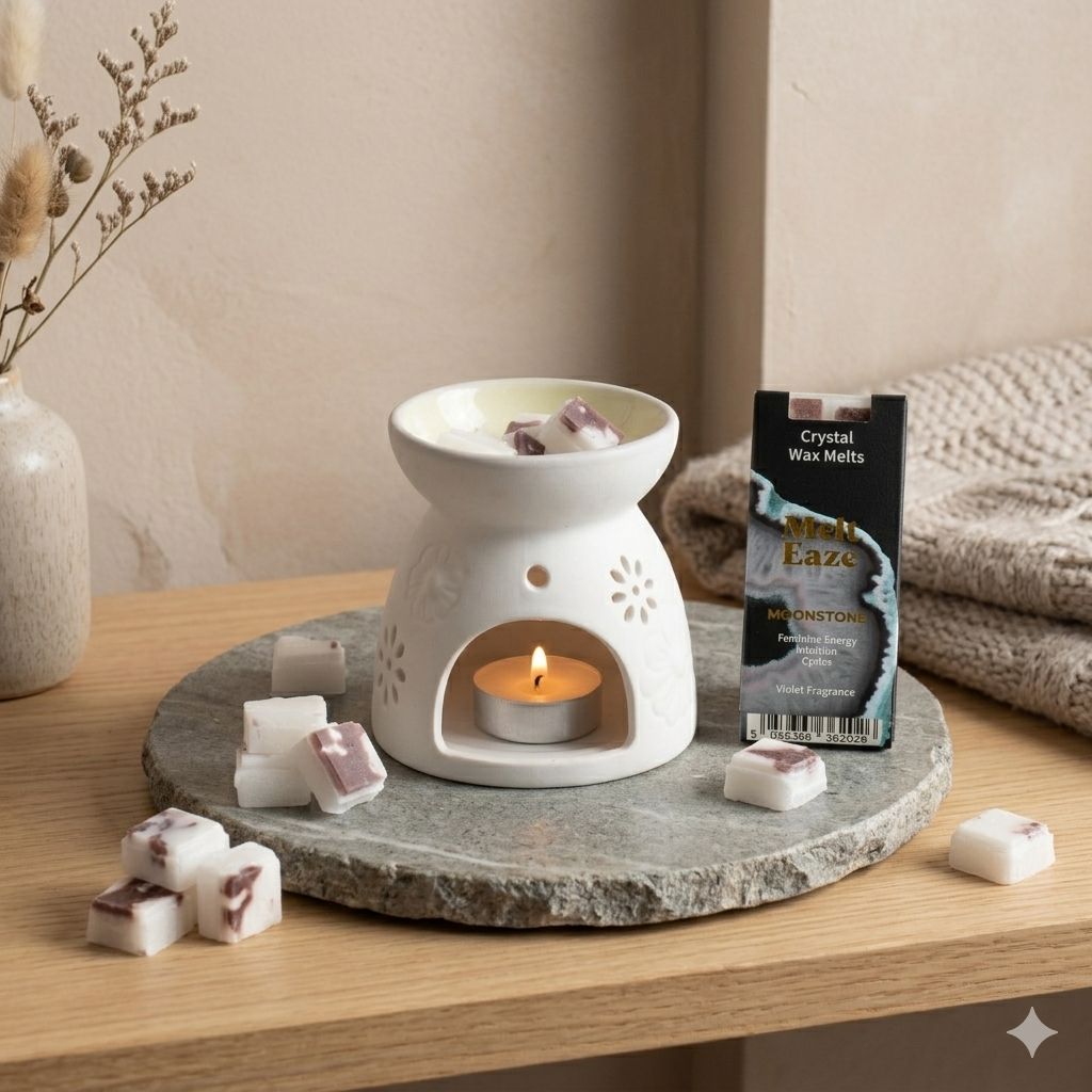 MeltEaze Moonstone Glow Wax Melts – Zachte Huisgeur met Maansteen | Soul Studio M