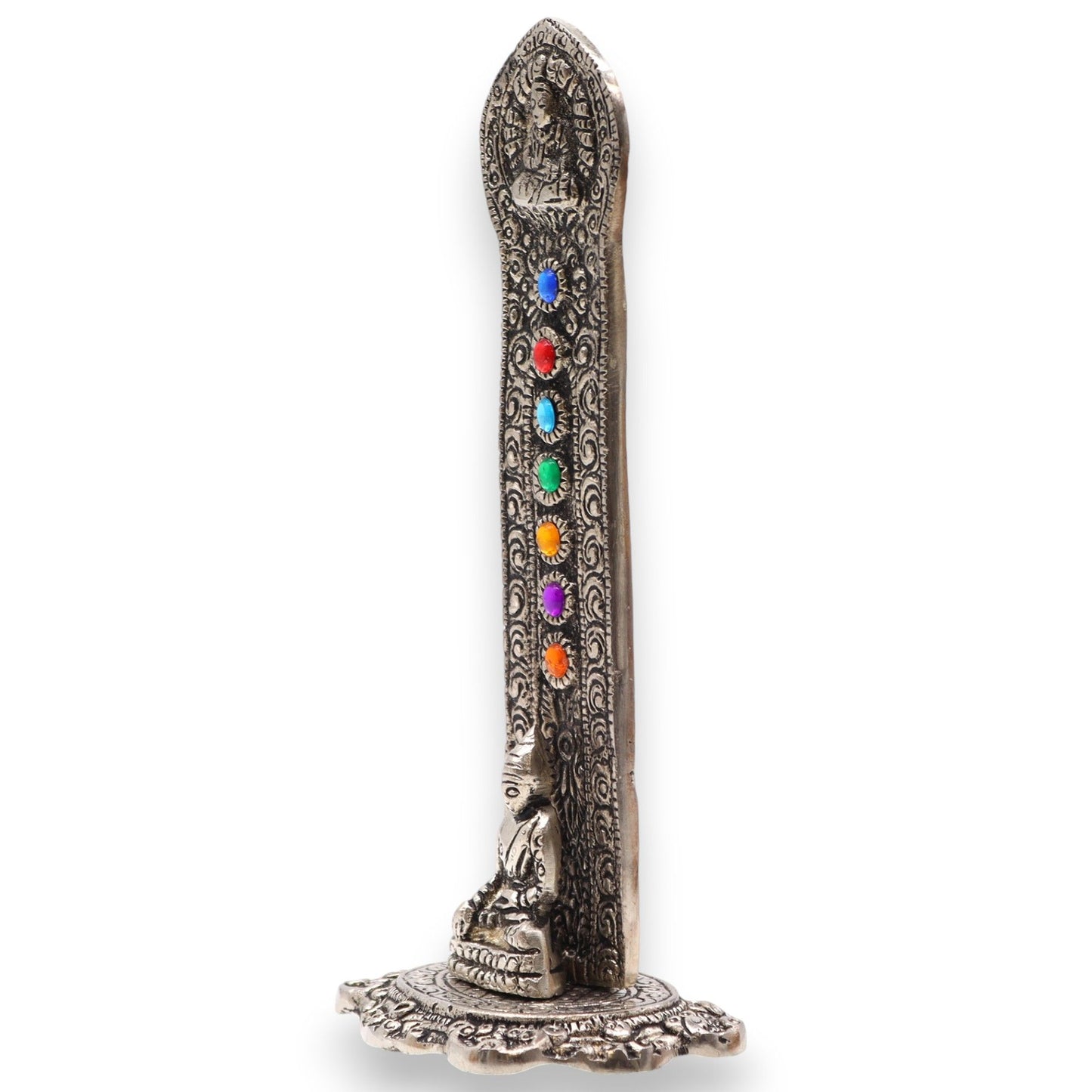 7 Chakra Toren Boeddha Wierookhouder 16x6x7cm