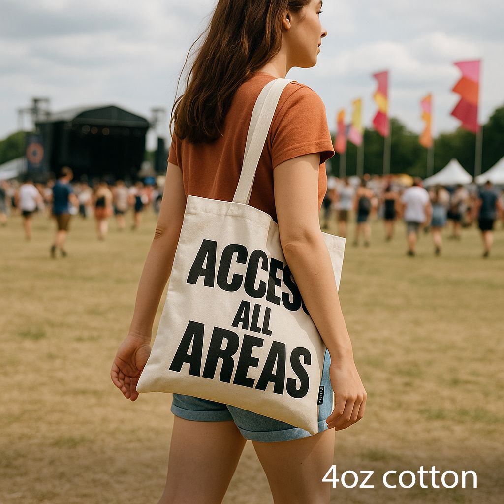 Nomad Sari Iconic Basic Tote Bag – Access All Areas – Naturel 4oz