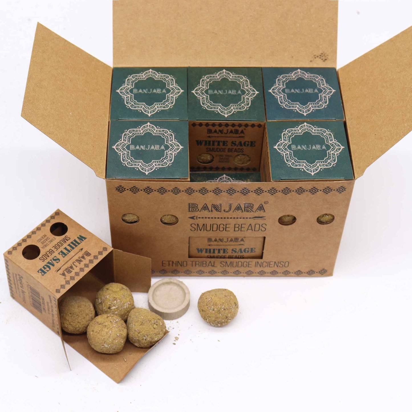 Banjara Smudge Beads - Witte Salie