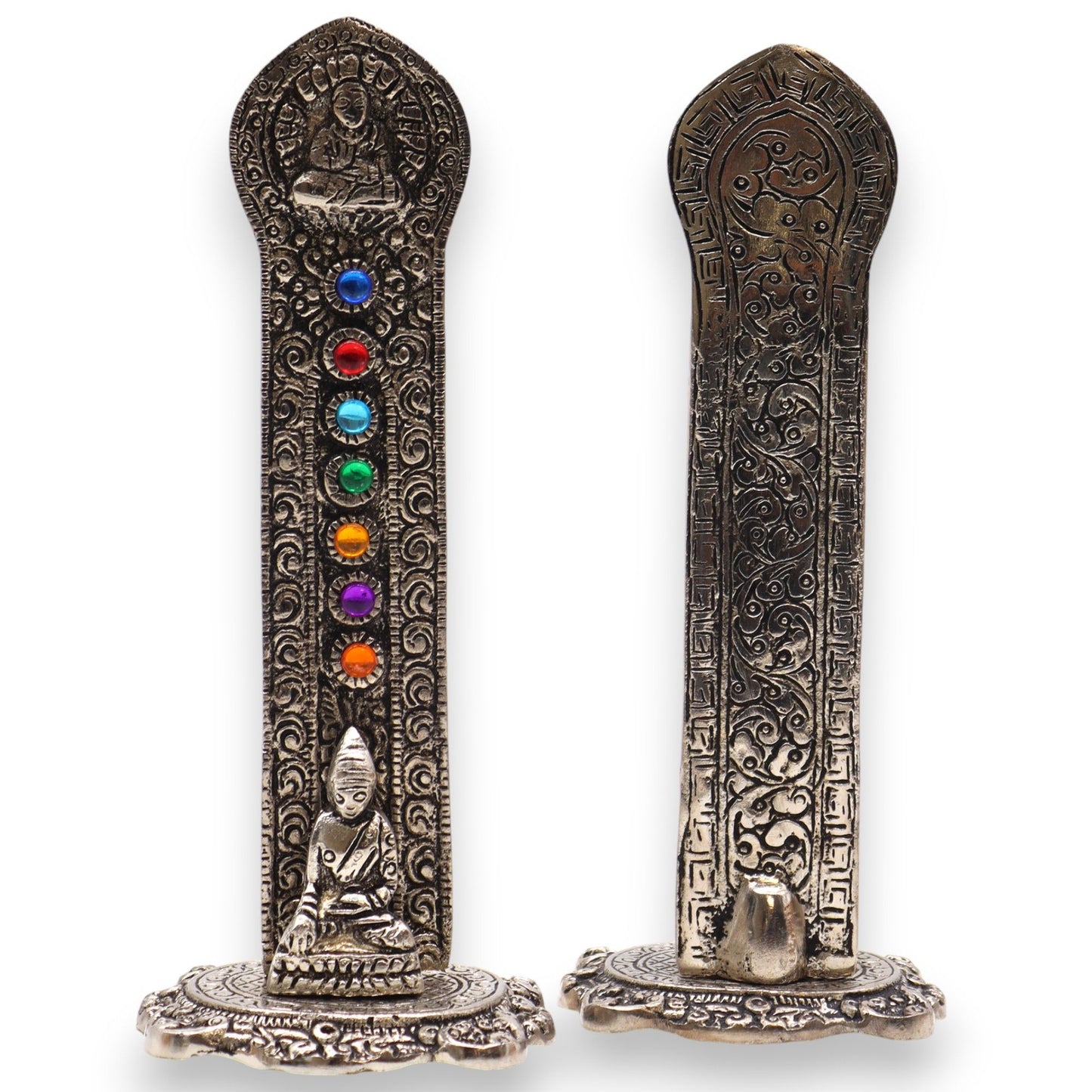 7 Chakra Toren Boeddha Wierookhouder 16x6x7cm