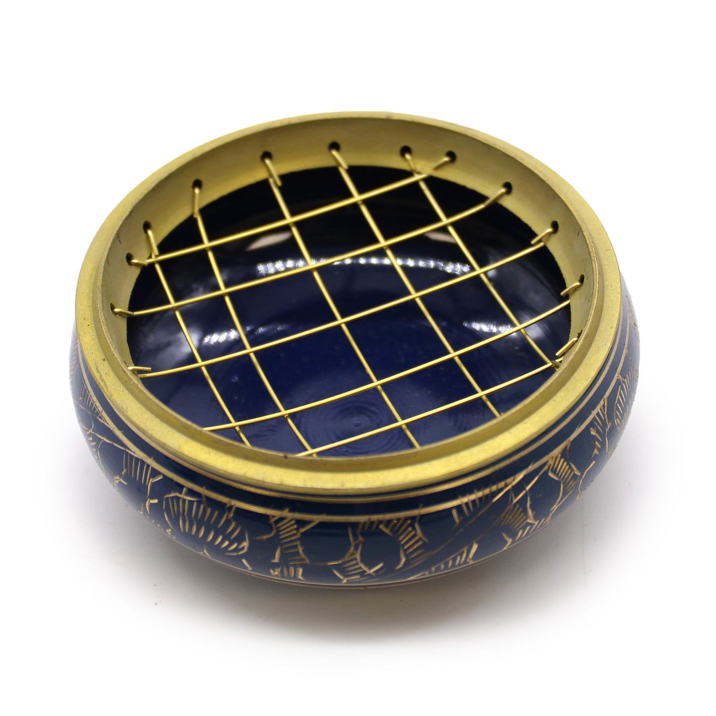 Chakra Houtskool Wierookpot - Keelchakra (Blauw)