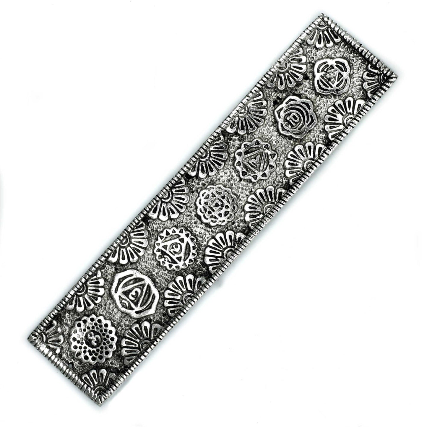 Gepolijst Aluminium Chakra Lange Wierookhouder 23cm