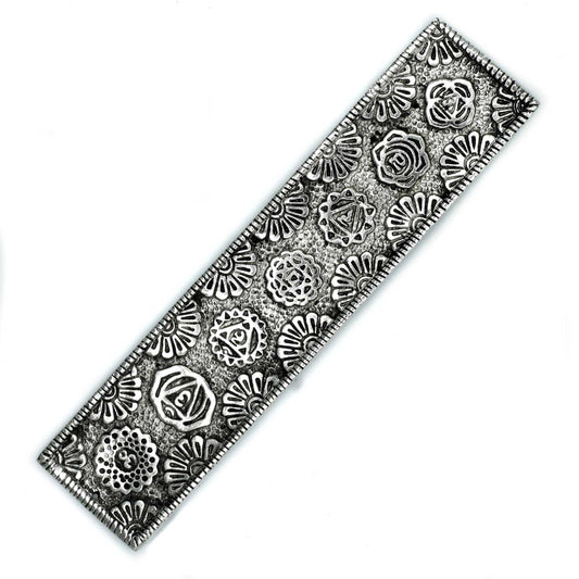 Gepolijst Aluminium Chakra Lange Wierookhouder 23cm