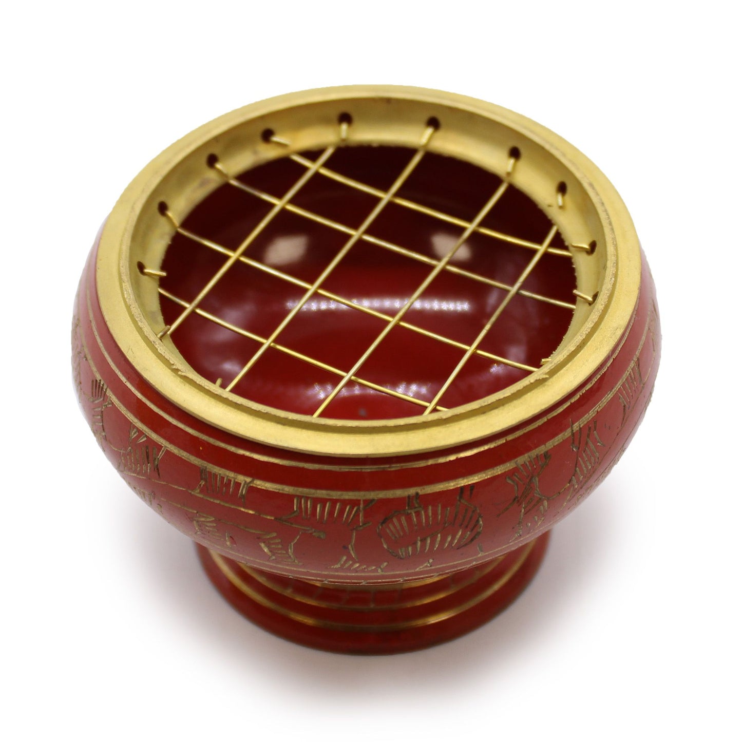 Hoge Chakra Houtskool Wierookpot - Sacraalchakra (Oranje)