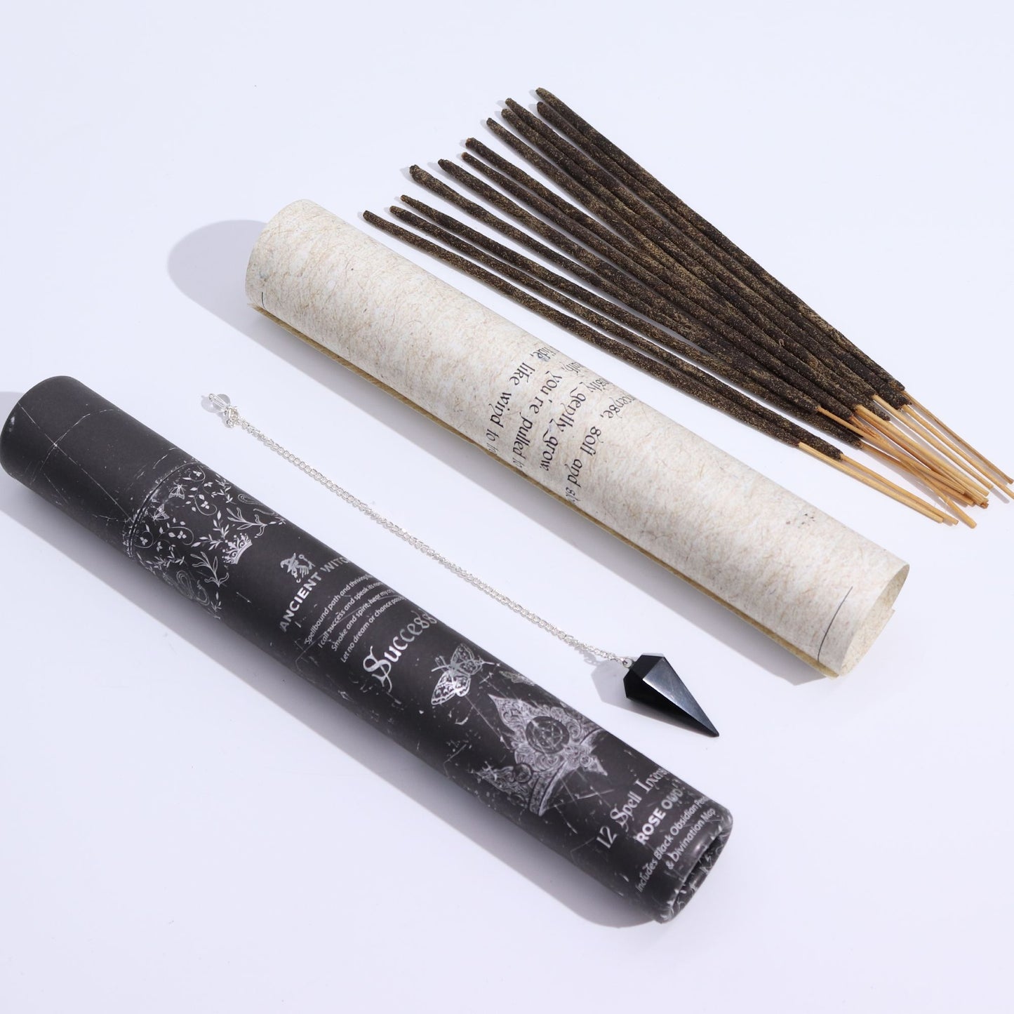 Ancient Witch Spell Wierook – Succes met Zwarte Obsidiaan Pendel