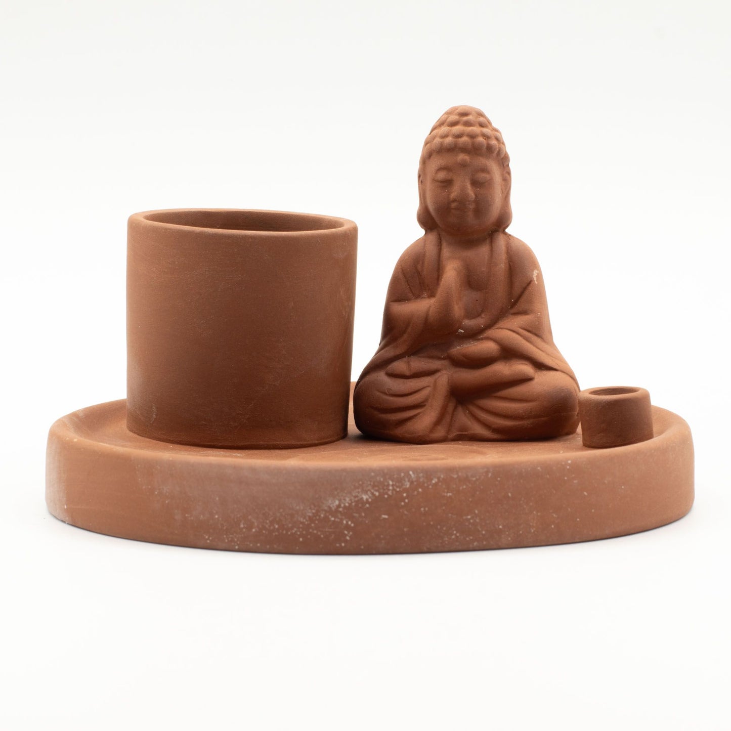 Multifunctionele Boeddha Wierookplaat - Naturel Terracotta