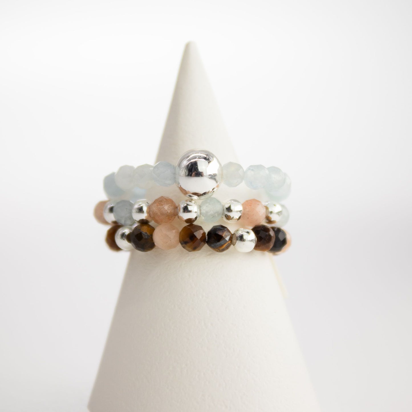 Nymph Spirit Edelstenen Ringset - Zee Zonsondergang