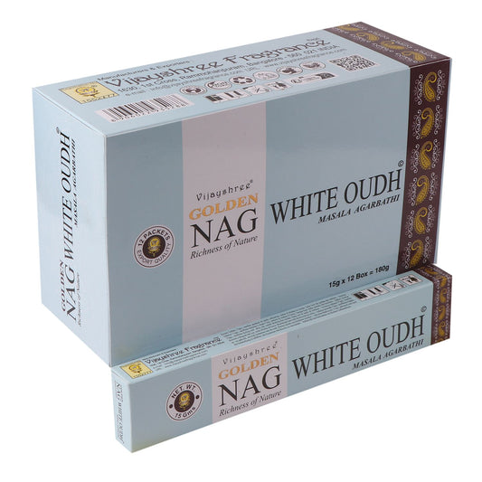 Golden Nag Wierookstokjes – Witte Oudh (15g)