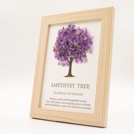 Edelsteenschilderij – Levensboom – Amethist (20x14,7x1cm)
