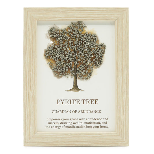 Edelsteenschilderij – Levensboom – Pyriet (20x14,7x1cm)