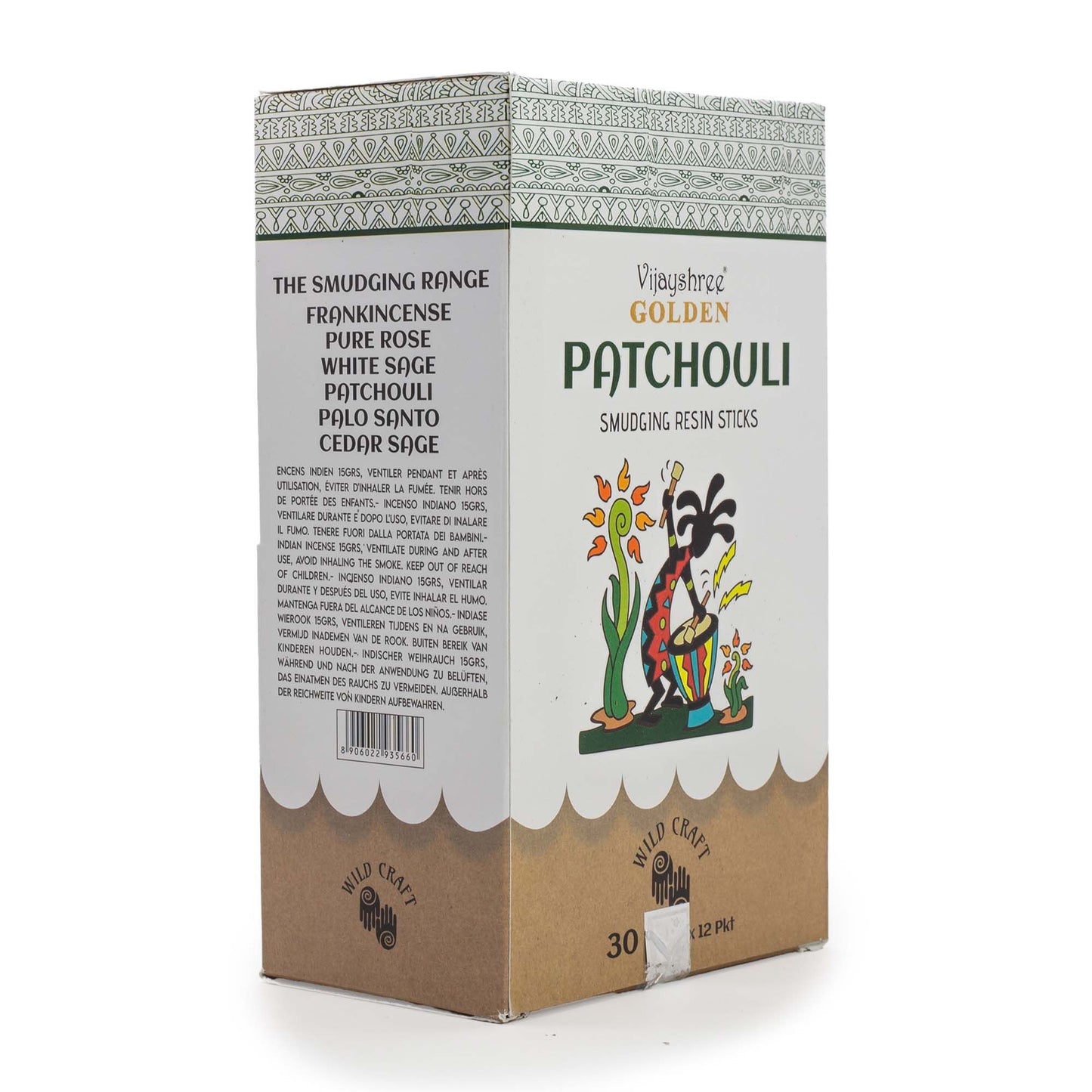 30g Golden Patchouli Smudging Harsstaafjes (6 stuks)