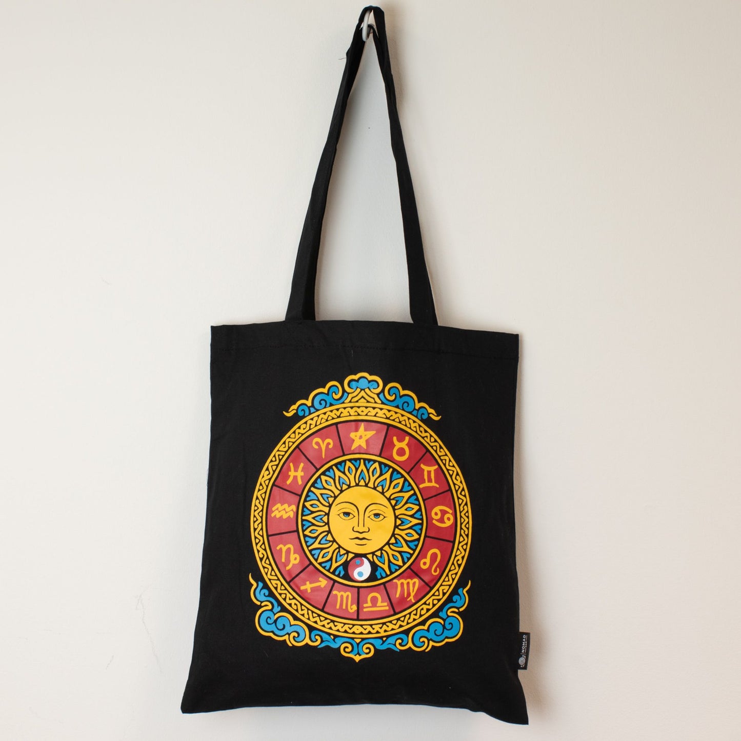 Iconic Classic Tote Bag – Zodiac Sun – Zwart 6oz