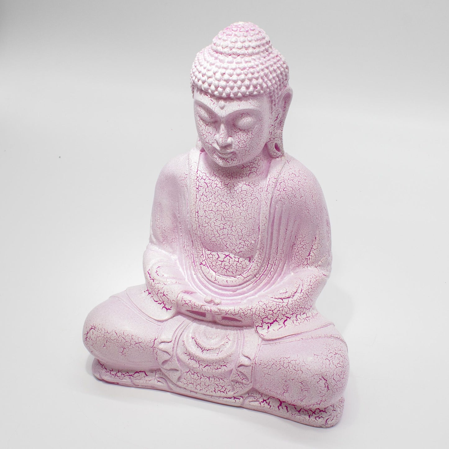 Meditatie Boeddha Lamp – Kersrood Craquelé | Ovaal Voetstuk
