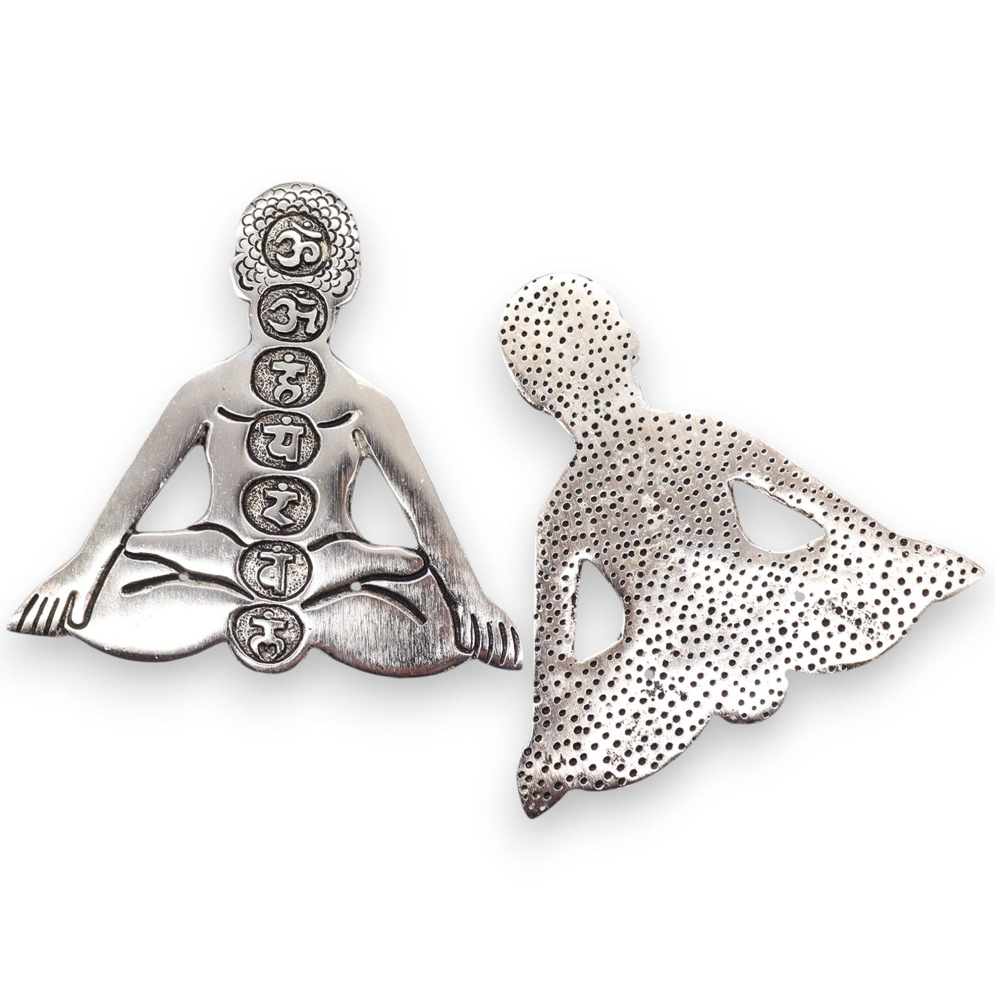 Gepolijst Aluminium 7 Chakra Yoga Wierookhouder 12x12cm