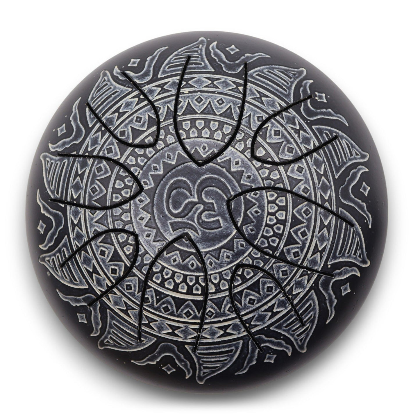 Stalen Tongue Drum – Om Mandala Gegraveerd (16 cm)