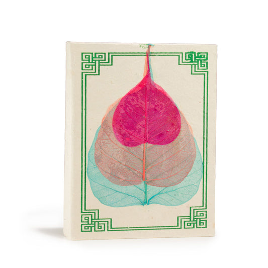 Lokta Bodhi Blad Notitieboek Medium (15x12cm) – 45 pagina's (assorti)