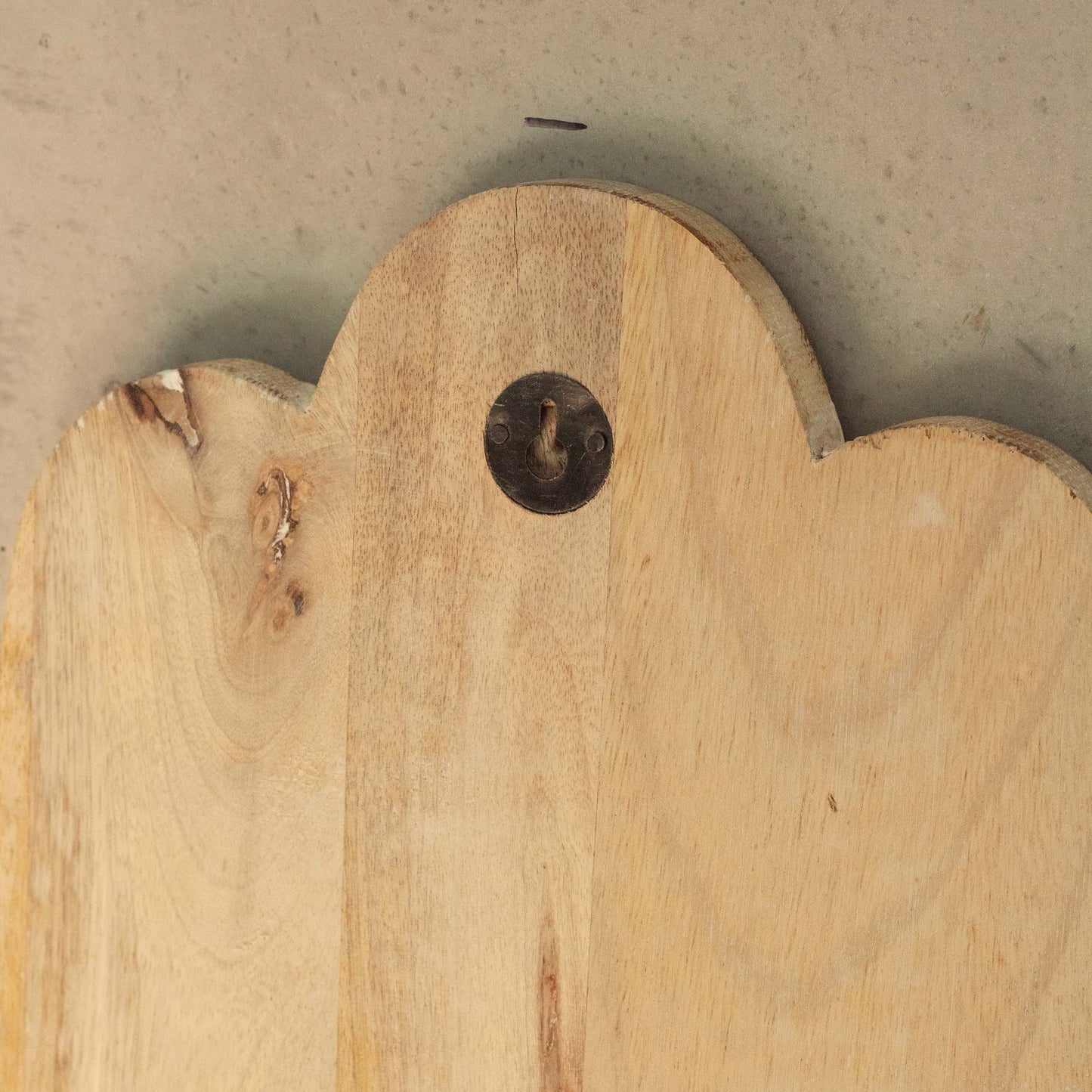 Mangohout Hamsa Wandplaquette – Whitewash 52 cm